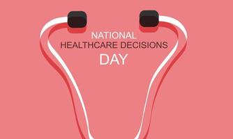 National healthcare decisions day. Template for background, banner, card, poster vector