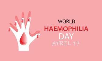 World Haemophilia Day. Template for background, banner, card, poster vector