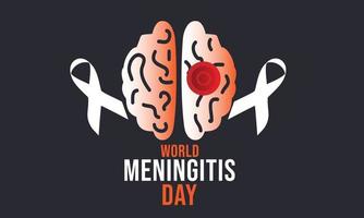 World Meningitis Day. Template for background, banner, card, poster vector
