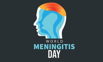 World Meningitis Day. Template for background, banner, card, poster vector