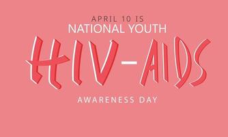 nacional juventud vih - SIDA conciencia día. modelo para fondo, bandera, tarjeta, póster vector