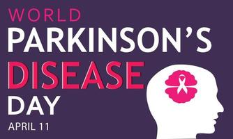 World Parkinson's Disease day. Template for background, banner, card, poster vector