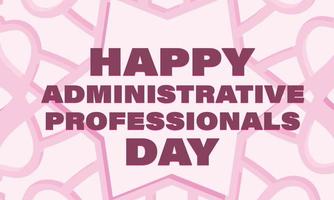 Administrative Professionals Day. Template for background, banner, card, poster vector