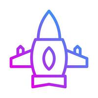 airplane icon gradient purple style military illustration vector army element and symbol perfect.