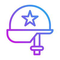 helmet icon gradient purple style military illustration vector army element and symbol perfect.