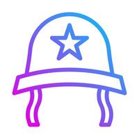 helmet icon gradient purple style military illustration vector army element and symbol perfect.