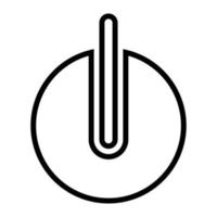 Electric power button icon outlined vector