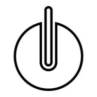 Electric power button icon outlined vector