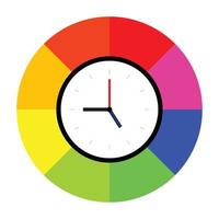 A clock image download colorful timeline chart clipart vector