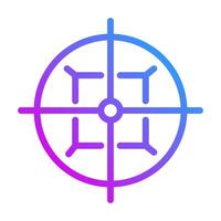 target icon gradient purple style military illustration vector army element and symbol perfect.