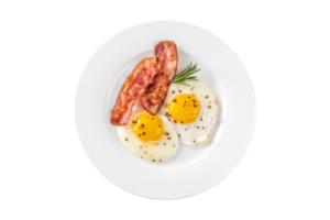 uova e Bacon prima colazione isolato su un' trasparente sfondo png