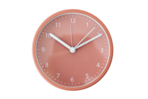Pink clock isolated on a transparent background png