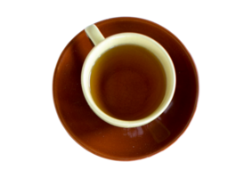 Brown cup of tea isolated on a transparent background png