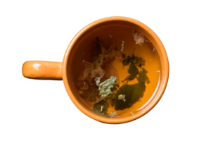 Brown cup of tea isolated on a transparent background png