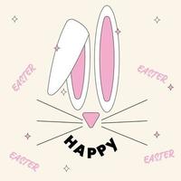 Happy Easter banner. Trendy Easter design with typography design. vector