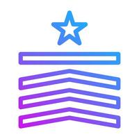 badge icon gradient purple style military illustration vector army element and symbol perfect.