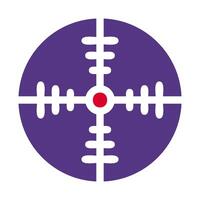 target icon solid red purple style military illustration vector army element and symbol perfect.