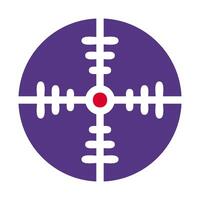 target icon solid red purple style military illustration vector army element and symbol perfect.