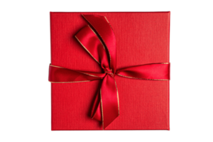 Red gift box isolated on a transparent background png