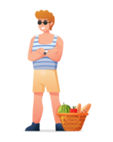 Characters people picnic on summertime holidays png
