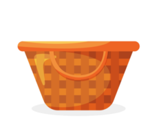 Picnic baskets straw isolated illustration png