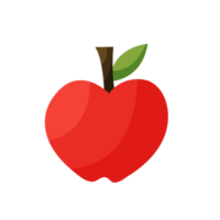 red apple isolated illustration png