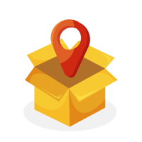 delivery box element for delivery concept png