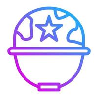 casco icono degradado púrpura estilo militar ilustración vector Ejército elemento y símbolo Perfecto.