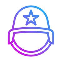 casco icono degradado púrpura estilo militar ilustración vector Ejército elemento y símbolo Perfecto.