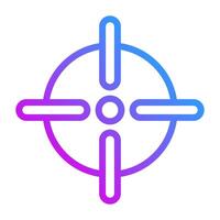 target icon gradient purple style military illustration vector army element and symbol perfect.