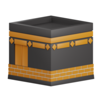 3d tolkning kaaba isolerat användbar för muslim, religion, ramadan kareem eid al fitr design element png