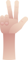Hand Counting Eight On Fingers png