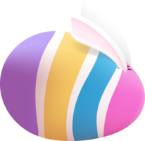 Easter Egg with Ears of Rabbit png