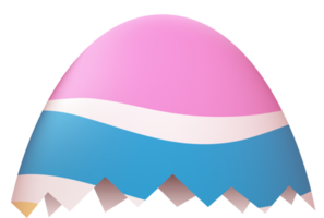 Cracked Easter egg upper part png