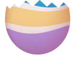 Cracked Easter egg front lower part png