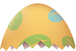 Cracked Easter egg upper part png