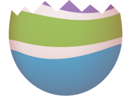 Cracked Easter egg front lower part png