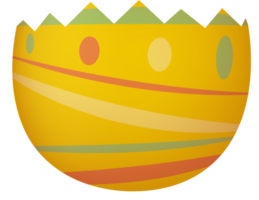 Cracked Easter egg front lower part png