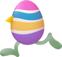 Ostern Ei mit Schnabel und Beine Laufen png