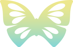 Blue Gradient Butterfly png