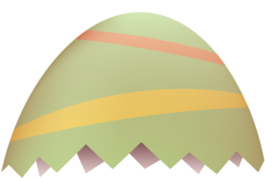 Cracked Easter egg upper part png