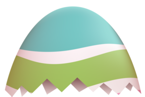 Cracked Easter egg upper part png