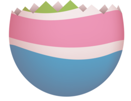 Cracked Easter egg lower part png