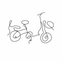 bicycle line art, bicycle illustration. simple and minimalist design vector