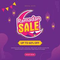 Ramadan sale promotion banner template vector