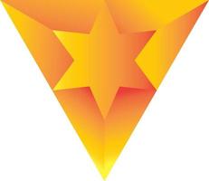 star and triangle icon vector