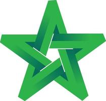 verde estrella icono vector