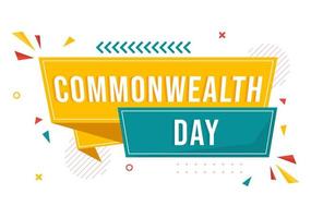 Commonwealth of Nations Day on 24 may Illustration with Helps Guide Activities by Commonwealths Organizations in Flat Hand Drawn Templates vector