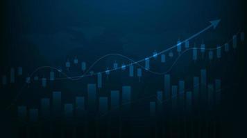 financiero negocio Estadísticas con bar grafico y candelero gráfico espectáculo valores mercado precio vector