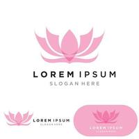 yoga logo design stock. human meditation in lotus flower vector illustration